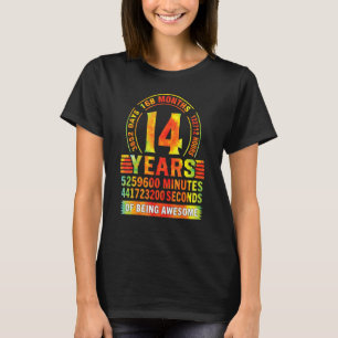 14 Years 168 Months Of Being Awesome 14th Birthday T-Shirt