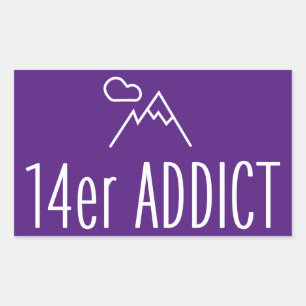 14er Addict Rechteckiger Aufkleber