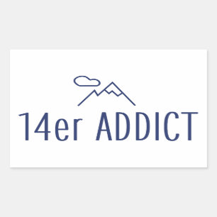 14er Addict Rechteckiger Aufkleber