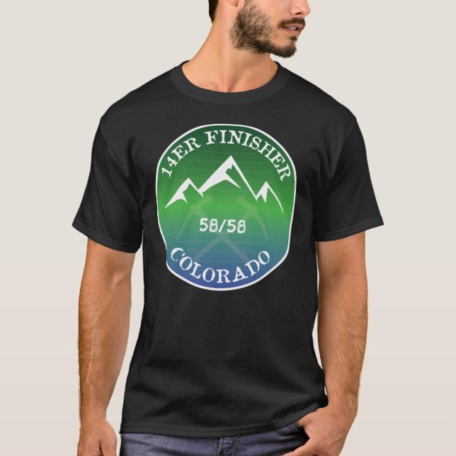 14er Finisher Colorado Fourteener 14ers Wanderclub T-Shirt (Vorderseite)