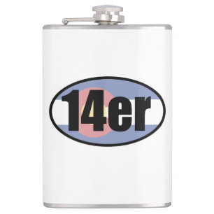 14er-Flagge Flachmann