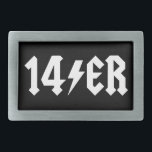 14er rechteckige gürtelschnalle<br><div class="desc">14ers ROCK!!</div>