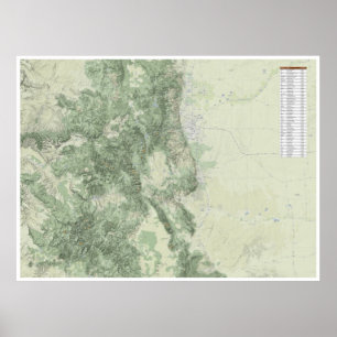 14ers von Colorado - Aufzug-Legende Poster