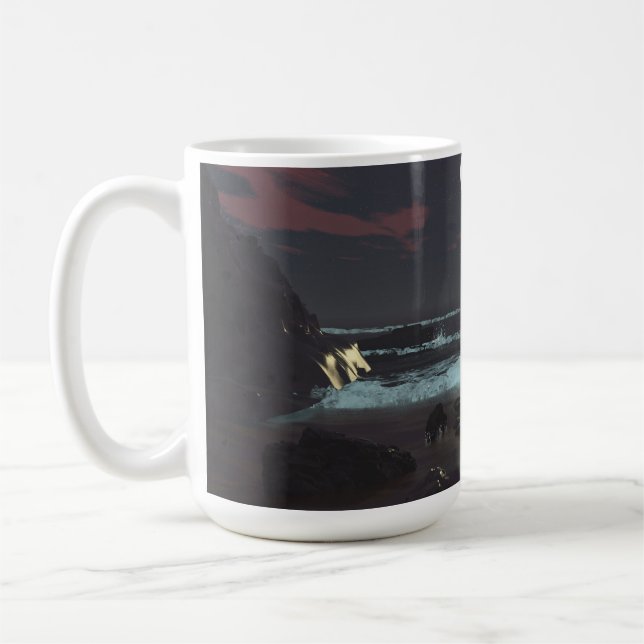 14oz mg mit "Stony Path"-Bild Kaffeetasse (Links)