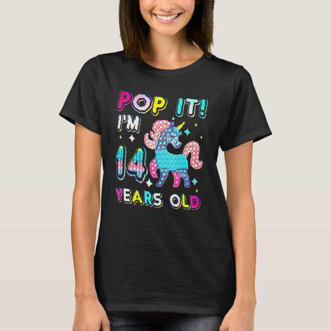 14th Birthday Fidget Toy Birthday Girl 14 Year Old T-Shirt (Vorderseite)