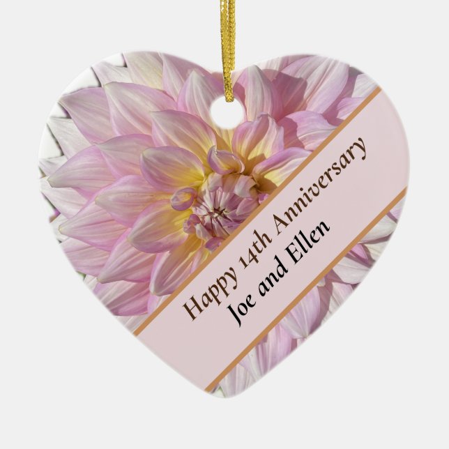 14th Wedding Anniversary, Keramik Ornament (Vorne)