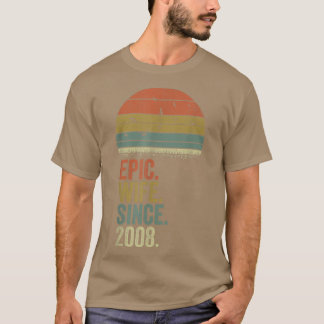 14th Wedding Anniversary Women s, Epic Wife Since  T-Shirt