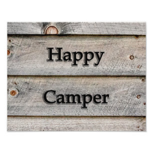 14x11 Happy Camper Fotodruck