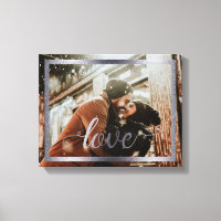 14x11 Liebe Typografie mit Silberrahmen