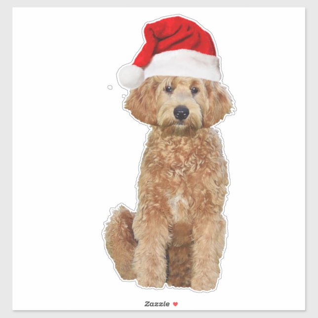 14x14 Weihnachtsaufkleber mit goldener Doodle Aufkleber (Blatt)