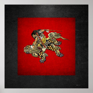[150] Hokusai - Shoki Riding Shishi Lion Poster