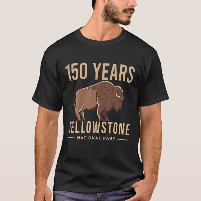 150 Jahre Yellowstone-Nationalpark T-Shirt (Vorderseite)