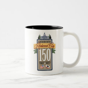 150. Jahrestag Redwood City Zweifarbige Tasse