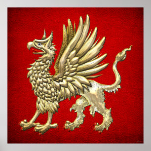 [150] Sacred Golden Griffin Poster