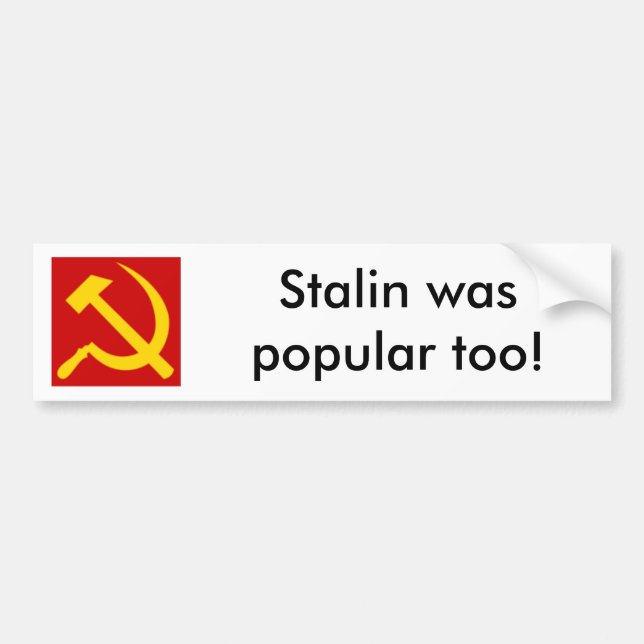 150px-Hammer_and_sickle.svg, Stalin war… populär Autoaufkleber (Vorne)