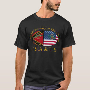 150th Jahrestag des zivilen Krieges C S A u. US T-Shirt