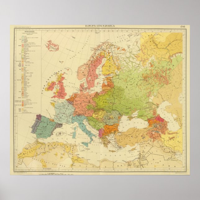 1516 Europäische Ethnographie Poster (Vorne)