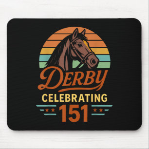 151. Pferderennen Derby Day zum 151-jährigen Jubil Mousepad