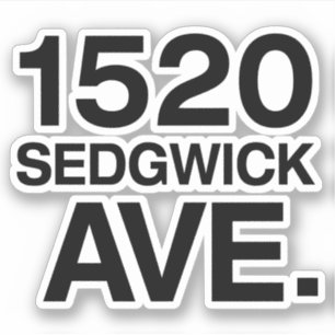 1520 SEDGWICK AVE. AUFKLEBER