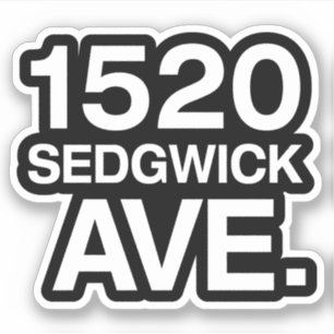 1520 SEDGWICK AVE. AUFKLEBER