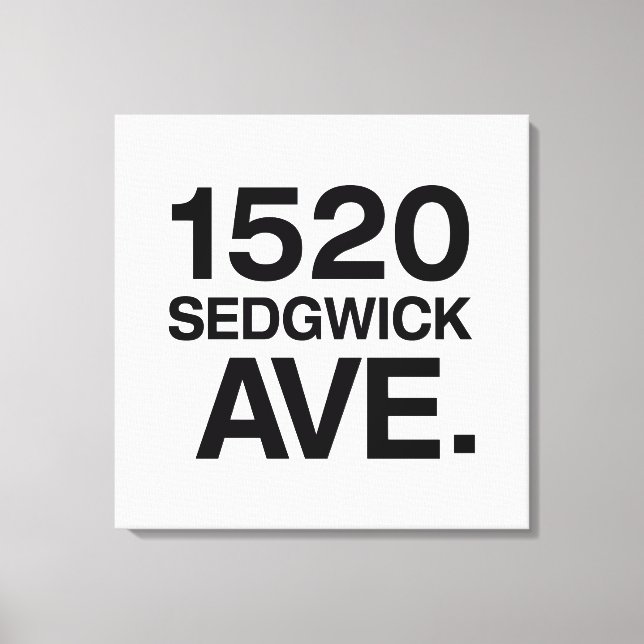 1520 SEDGWICK AVE. LEINWANDDRUCK (Vorderseite)