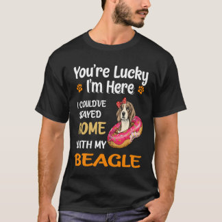 152 Sie sind glücklich Zuhause mit meinem Beagle T-Shirt