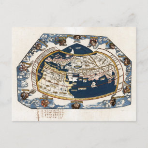 1535 Weltkarte Postkarte
