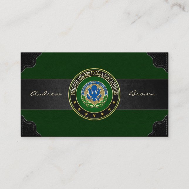 [154] DOD & Joint Activities DUI Special Edition Visitenkarte (Vorderseite)