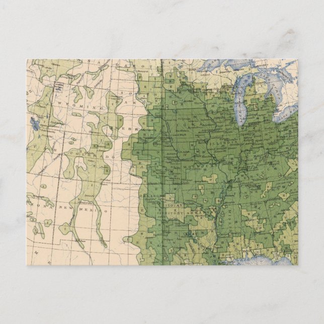 154 Mais/Quadratmeile Postkarte (Vorderseite)