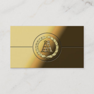 [154] OM-Monogramm [Gold] Visitenkarte