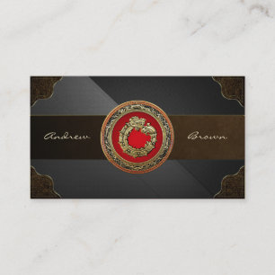 [154] Schlangengott Quetzalcoatl [Gold] Visitenkarte