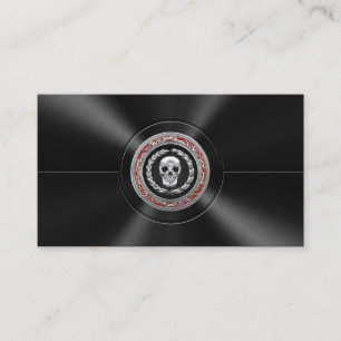 [154] Silberner Totenkopf Visitenkarte