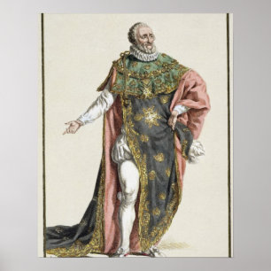 (1553-1610) König Henri-IV Frankreich, von Poster