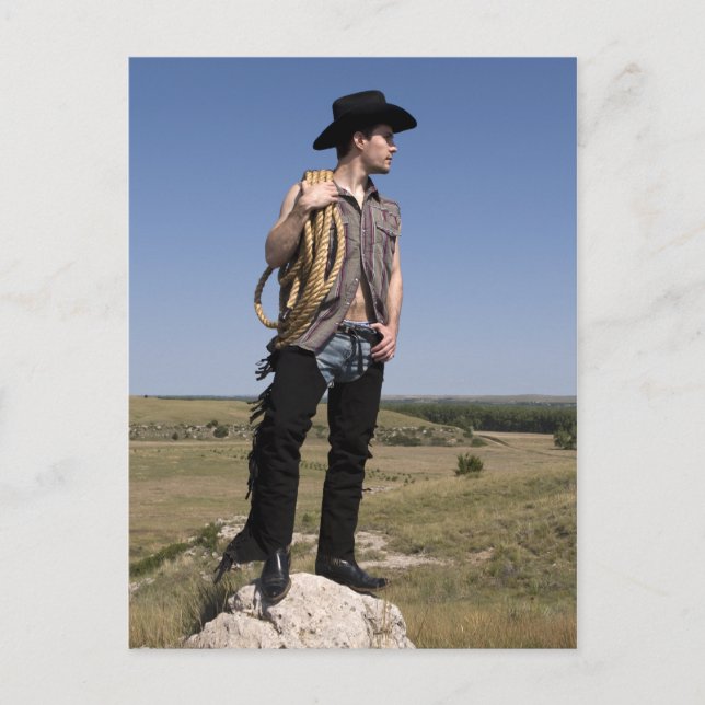 15614-RA Cowboy Postkarte (Vorderseite)