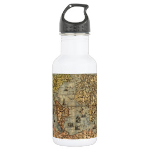 1565 Forlani Antike Weltkarte Vintage-Kartographie Trinkflasche