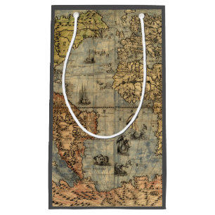 1565 Forlani AntiquevWeltkarte Renaissance Kleine Geschenktüte