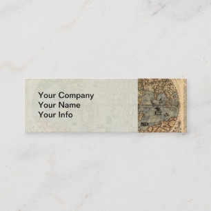 1565 Forlani AntiquevWeltkarte Renaissance Mini Visitenkarte