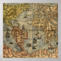 1565 Forlani AntiquevWeltkarte Renaissance