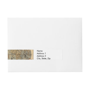 1565 Forlani AntiquevWeltkarte Renaissance Rundum-Adressaufkleber