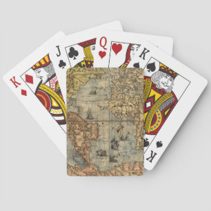 1565 Forlani AntiquevWeltkarte Renaissance Spielkarten