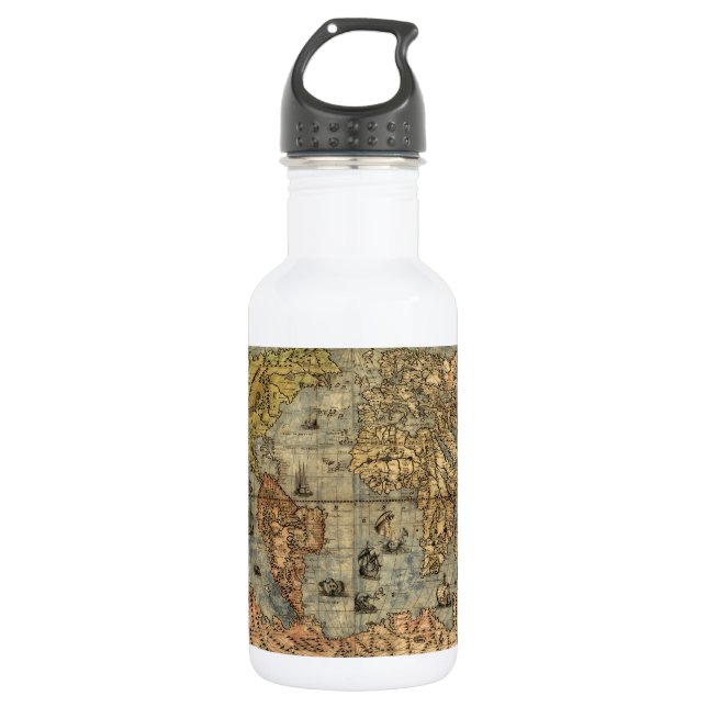 1565 Forlani AntiquevWeltkarte Renaissance Trinkflasche (Vorderseite)