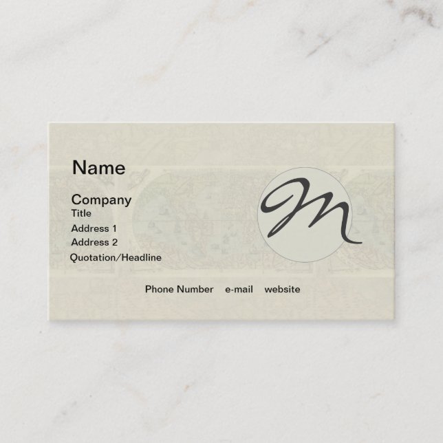 1565 Forlani AntiquevWeltkarte Renaissance Visitenkarte (Vorderseite)