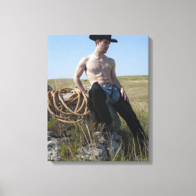 15693-RA Cowboy Leinwanddruck (Vorderseite)