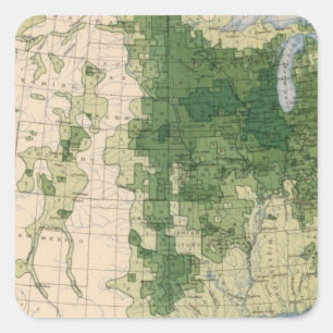 158 Oats/sq Meile Quadratischer Aufkleber