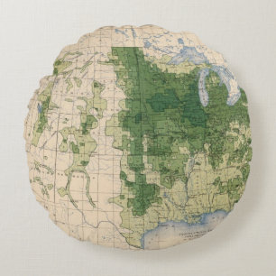 158 Oats/sq Meile Rundes Kissen