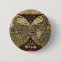1595 Vintage Weltkarte durch Jodocus Hondius