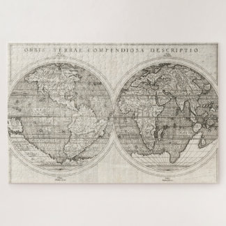 1598 Vintage Weltkarte für lateinische Kartographi Puzzle