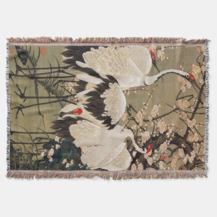 15. 梅花群鶴図, 若冲 Pflaume blüht u. Kräne, Jakuchū Decke