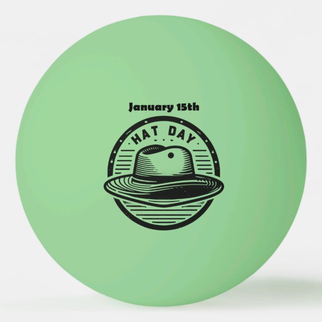 15.01. - Hat Day Tischtennisball (Vorderseite)