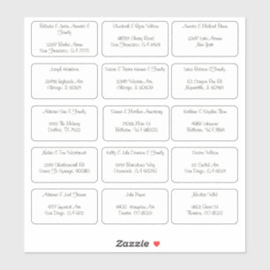 15 Anschrift des Gastes Aufkleber